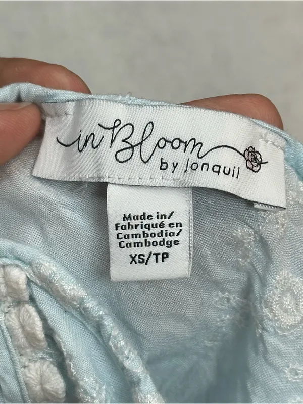 In Bloom by Jonquil Blue Embroidered Boho Camisole Tank Top XS - Image 6