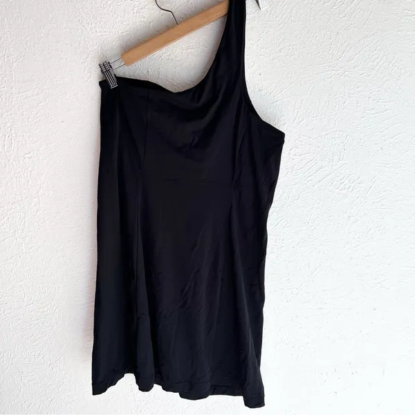 Quince Ultra-Form One-Shoulder Active Exercise Dress Black Sz Small Bra - Image 6