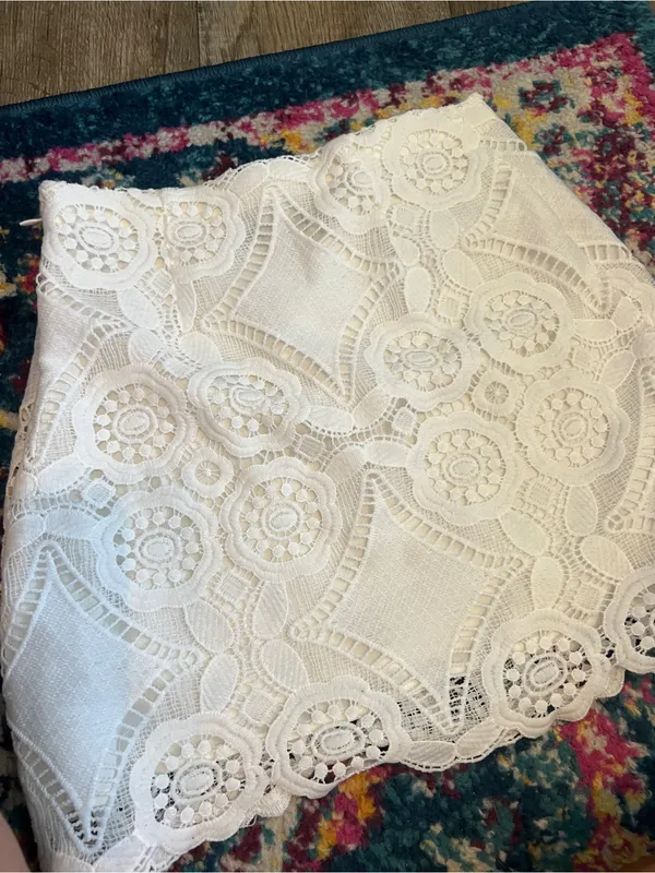 Abercrombie White Lace Mini Skirt - Image 7
