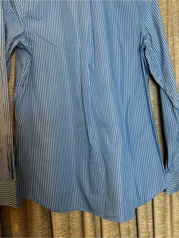NWT Lauren Ralph Lauren Classic Blue Pinstripe Button Down Dress Shirt Size 8 - Image 15