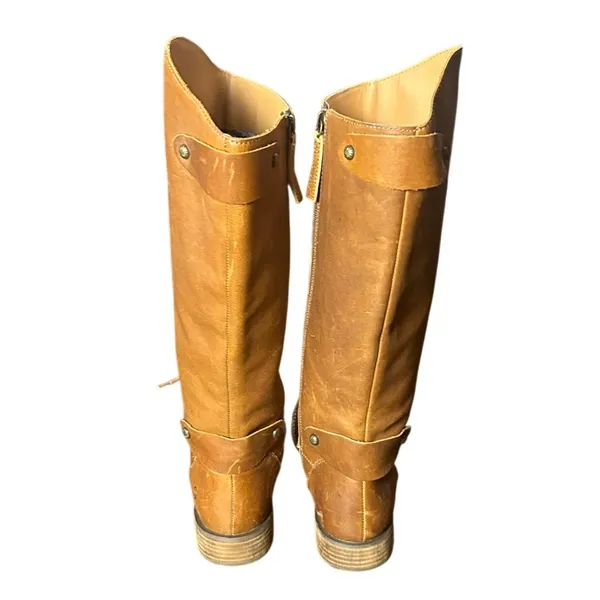 Dingo Derby Tall Riding Boots 6.5M Soft Leather Zip Lace Up Equestrian Western - Image 4