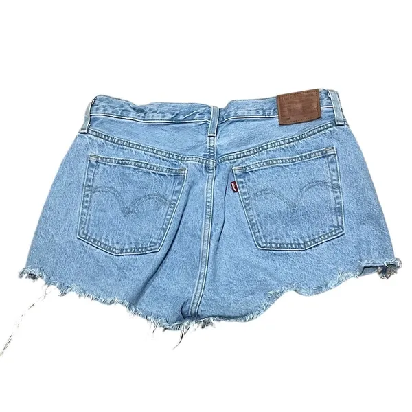 Levi's 501 Women's Cutoff Denim Shorts Blue Size 32 Casual Summer - Image 6