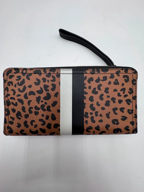 Fossil Leopard Print Satchel Crossbody Bag Wallet Card Holder Matching Set - Image 8