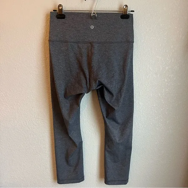 Lululemon Wunder Under Crop (Hi-Rise) *Luxtreme 21" Heathered Black - Image 9