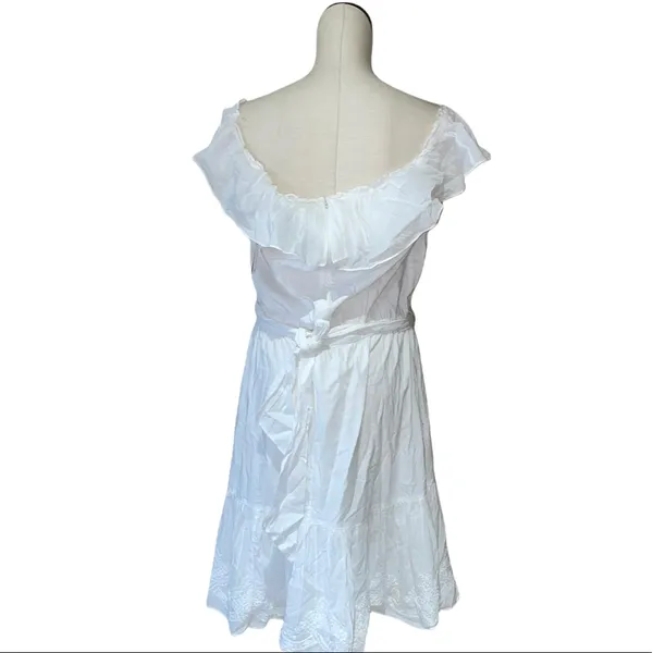 Ralph Lauren NWT LAUREN RALPH WHITE OFF THE SHOULDER EYELET EMBROIDERY BOHEMIAN DRESS - Image 4