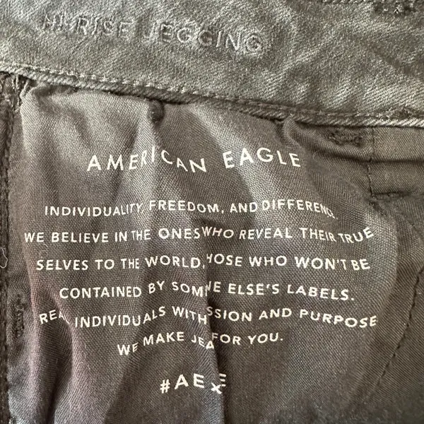 American Eagle Outfitters Womens Jeans Size 6 Long‎ Black High Rise Jeggings - Image 4