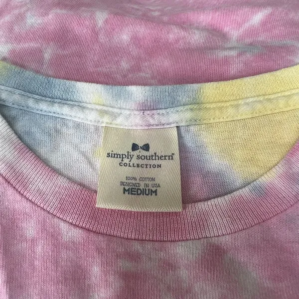 Simply Southern Tie Dye Long‎ Sleeve Tee Size Medium M Pogue Crew - Image 4