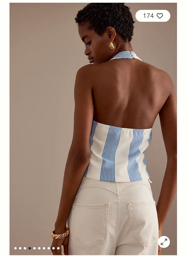 Bishop + Young Striped Halter Top - Image 3