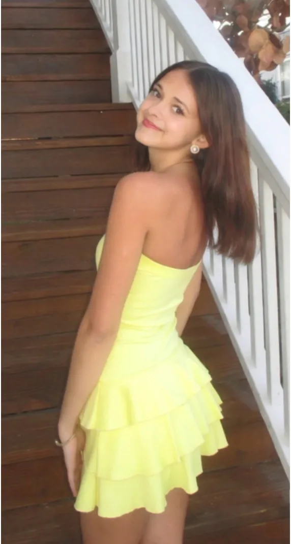Yellow ruffle dress Size XS - Image 2