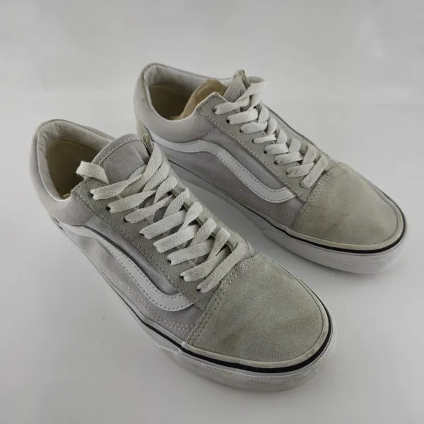 Vans Old Skool Shoes Mens 7.5 Womens 9 Gray/White Skateboard Sneakers‎ - Image 2