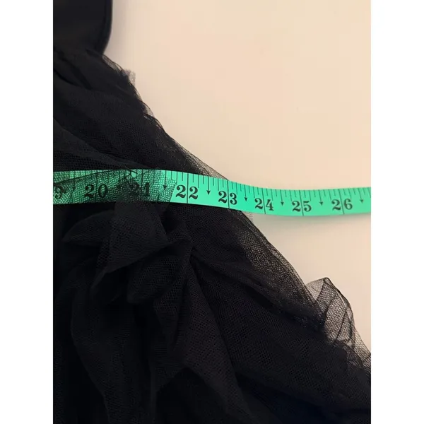 Faeriesty Maxi Dress Sz 1XL Black Lace Corset Tiered Tulle Gown‎ Goth Prom - Image 9