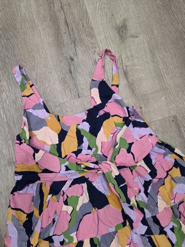 Floral Sleeveless Tiered Midi Dress With Adjustable Straps Plus Size no tag - Image 10