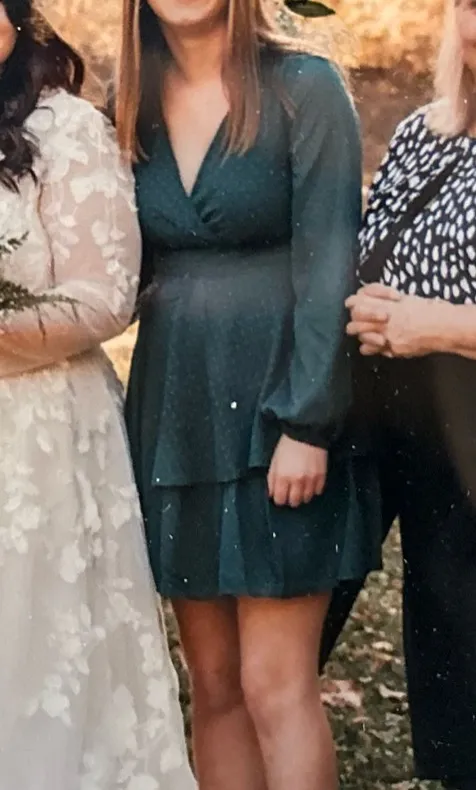 Green Long Sleeve Dress - Image 3
