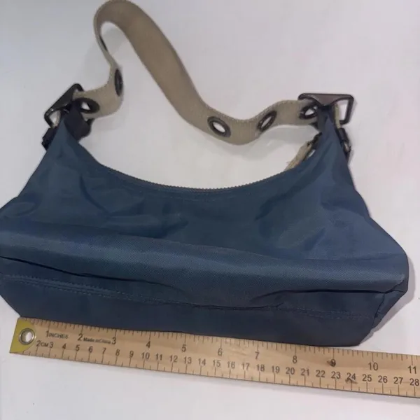 VTG Y2K Gap Baguette Small Nylon Handbag Shoulder Bag Purse Zip Blue 2004‎ READ - Image 12