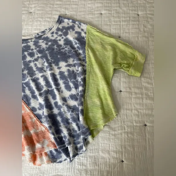 FREE PEOPLE We the Free Chasing the Sun Tie Dye Oversized Slouchy Tee Size XS - Image 9