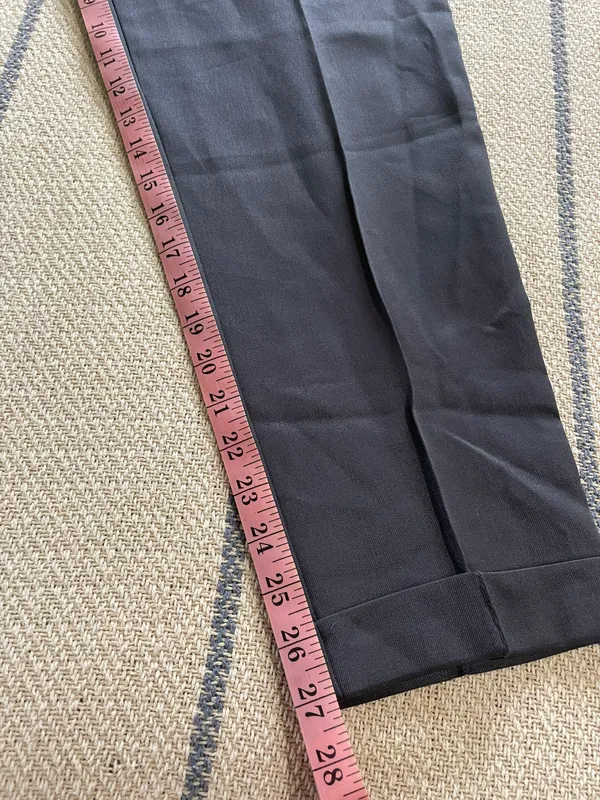 High Waisted Tapered Leg Trouser Blue Size 26 - Image 6