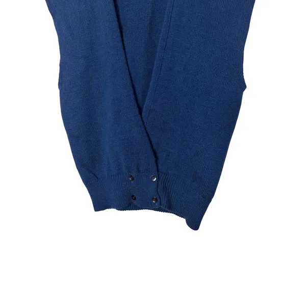 Bedford‎ Fair Vintage Navy Blue Knit Sweater Vest V-Neck Sleeveless M - Image 3