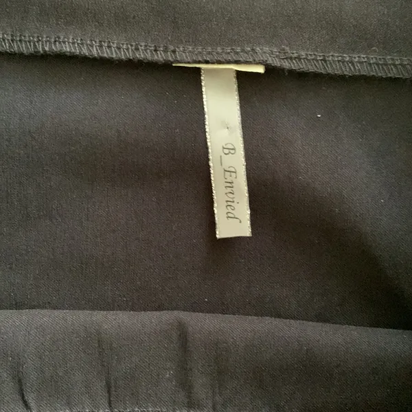 B_ENVIED Black Pencil Skirt with Sheer Panel - Image 4