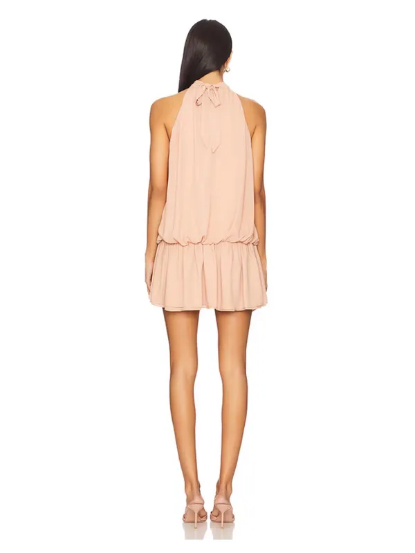 More to Come Revolve Kassia Mini Dress Blush Size S Tan - Image 3