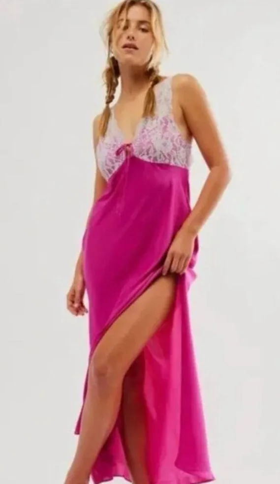 NWOT Free People Intimately Countryside Maxi Slip Dress - Image 4