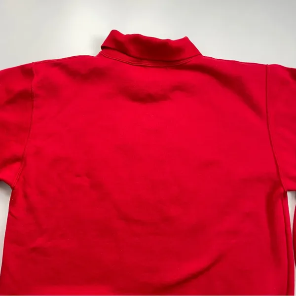 Vintage Giorgio Beverly‎ Hills Sweatshirt Red Collar Top Embroidered Preppy 80s - Image 6