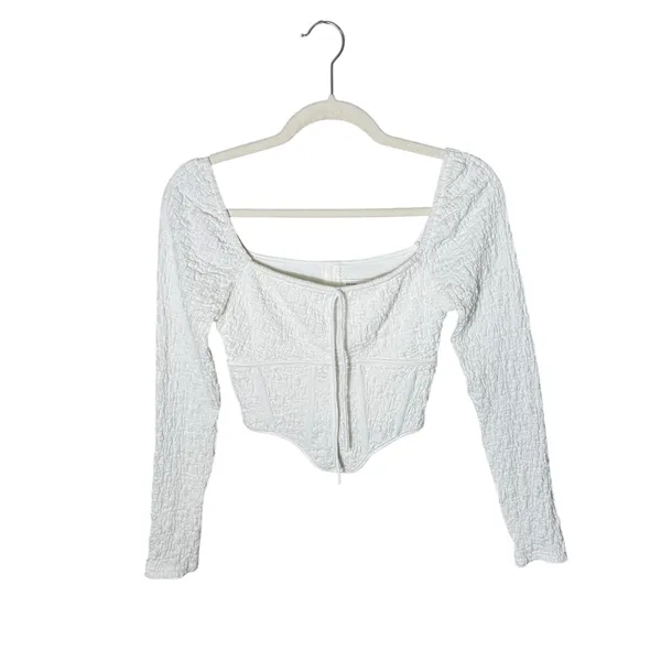 SABO Shelton Off Shoulder Corset Top White Size Small‎ Coquette Bridal - Image 7