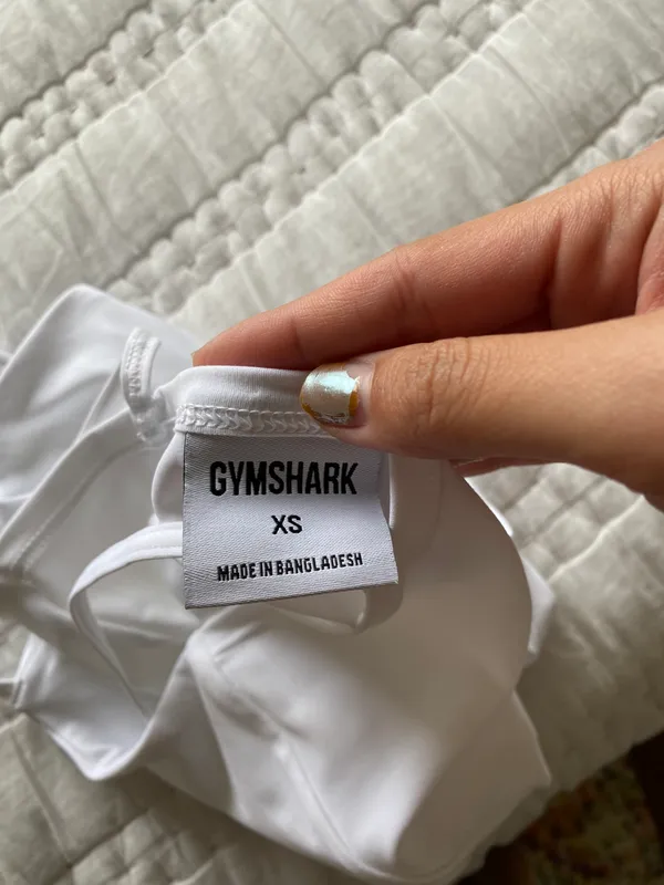 Gymshark White Cropped Tank - Image 3