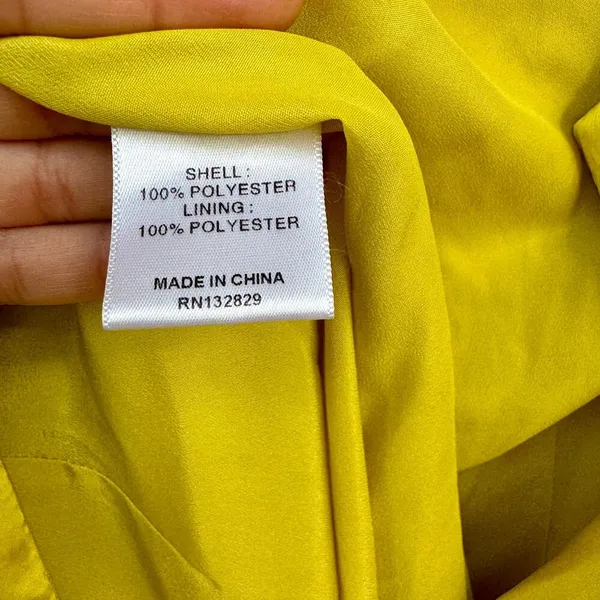 Lovers and Friends Karen Yellow One Shoulder Wrap Mini Dress Sz M - Image 7