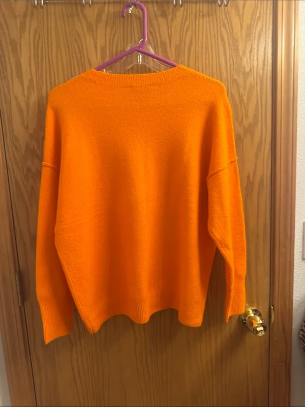Vince Camuto Bright Orange Crewneck Sweater - Image 3