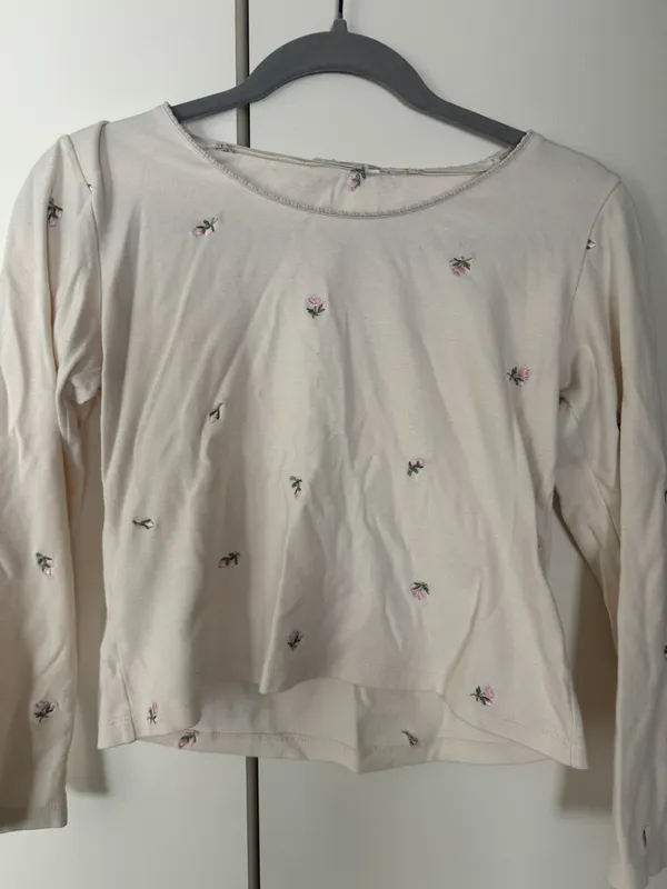 Long Sleeve Shirt With Mini Flowers Pink Size M - Image 3
