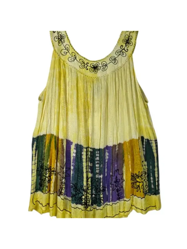 Women's Yellow and Multi Vests-tanks-cami - Image 2