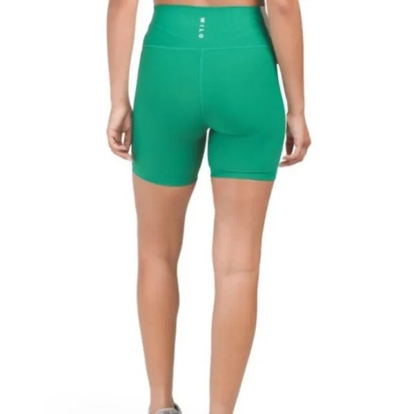 NWT Wilo The Label Emerald Green Biker Athletic Shorts- Size Small - Image 2