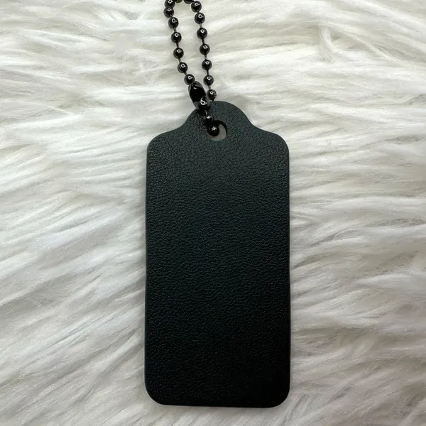 2" COACH Green Hang Tag Key Fob Bag Charm - Image 2