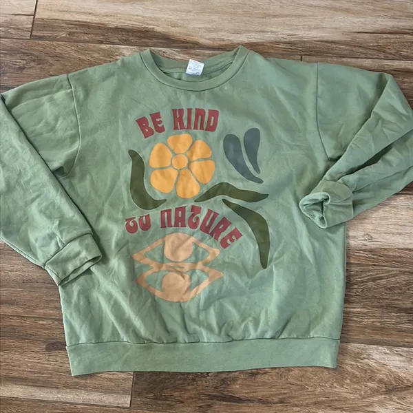 Desert dreamer green pullover sweatshirt Size XL - Image 3