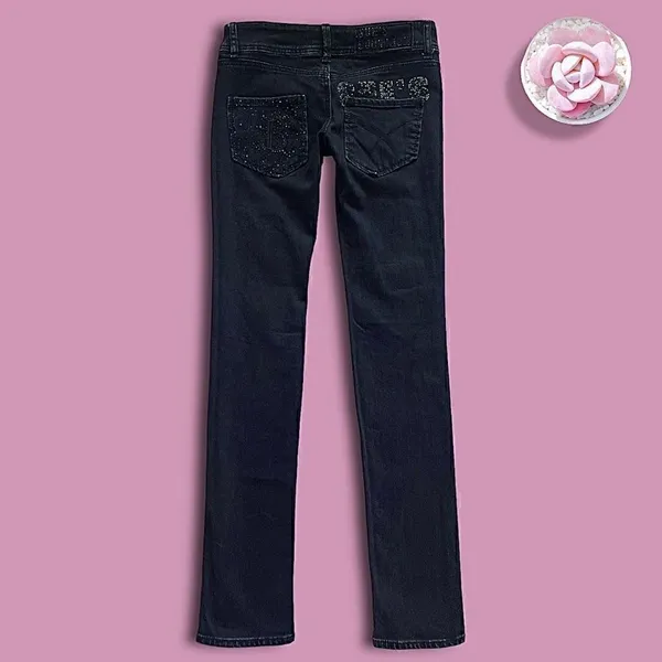 BIK BOK Black Bling cigarette Style Ankle Jeans Sues Boutique Sz M, 10 Long - Image 6