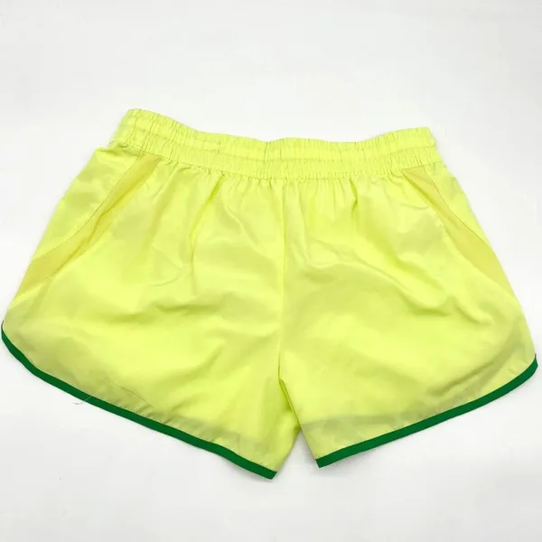 Fila Sport Womens M Running‎ Shorts Bright Yellow Green Lined Activewear - Image 2