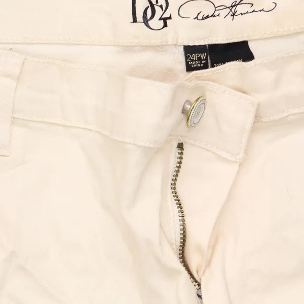 DG2 Print Hem Skinny Plus Size Petite Jeans Cream Off White 24WP - Image 5