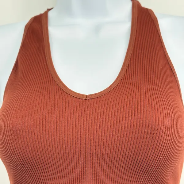 Free People Movement Free Throw Crop Tank Women S Rust Ribbed Racerback Top Yoga - Image 5