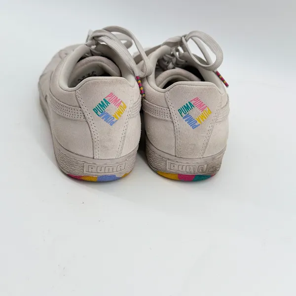 Puma‎ Suede Pride Women Sneakers Gray Rainbow Sole 390223-01 Size 10 - Image 5