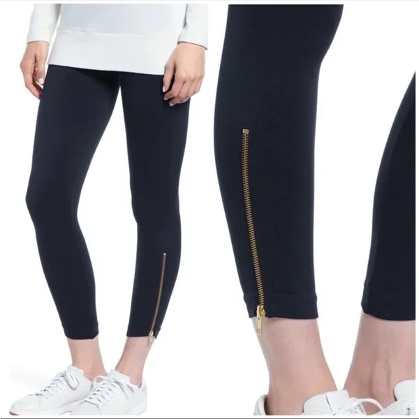 SPANX Look At Me Now Seamless Side Zip Legging in Navy Blue - Image 3