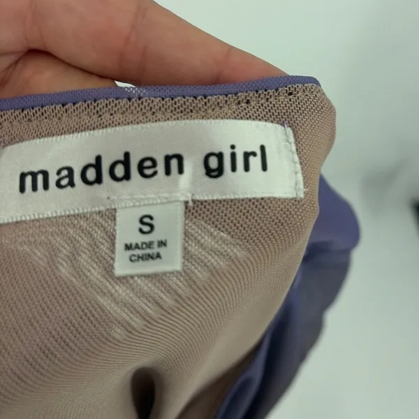 Madden Girl Sheer Mesh Ombre Top Sz S Y2K Ruched Indie NWT Going Out Festival - Image 9