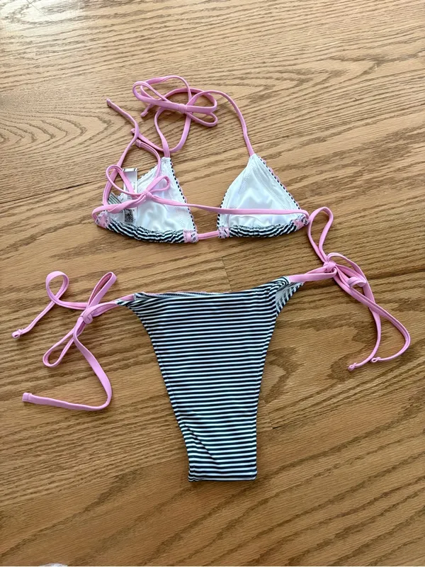 Frankie’s Bikinis striped set - Image 2