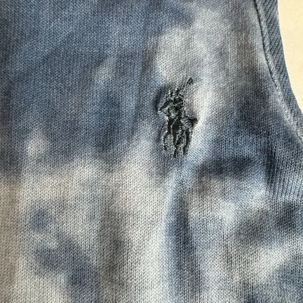 NWOT Polo Ralph Lauren Women's S Blue Tie Dye‎ Sleeveless Lightweight 3" Romper - Image 5
