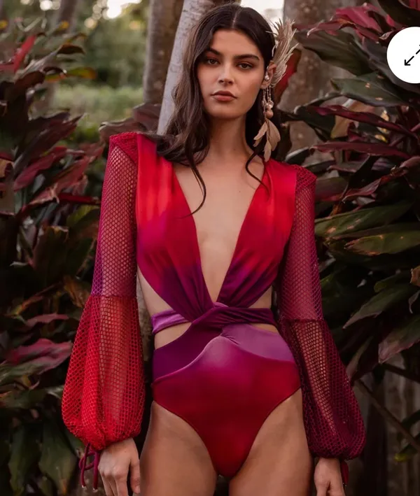 Twistwave Mesh Monokini Purple - Image 6