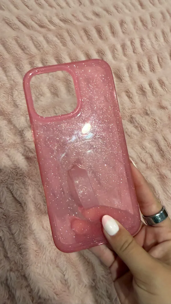 Pink Sparkle Loopy Phone Case - Image 4