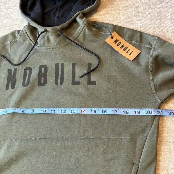 NWT‎ NOBULL Olive Green Hoodie Sweatshirt XS Just The Horns Logo - Image 6