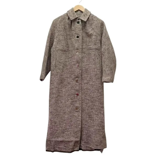 Vintage 1950s Tweed Maxi Coat Small Brown Hand Tailored Dumas California - Image 5