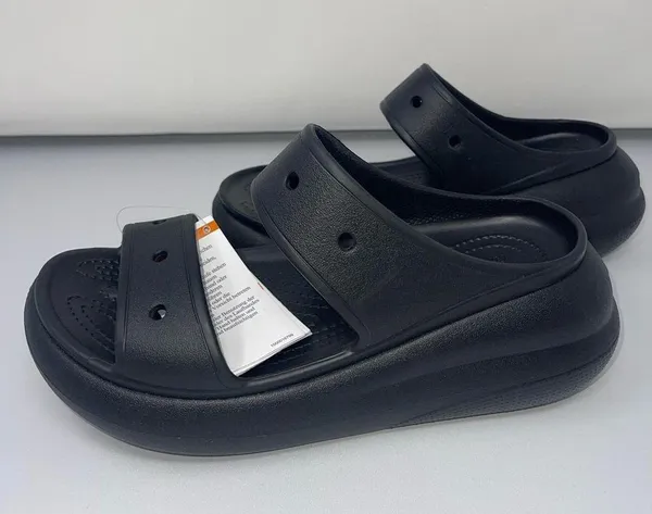 New Crocs Classic Crush Sandal Black High Heel - LIMITED EDITION NWT Size W9 M7 - Image 3