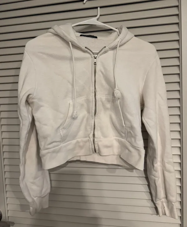 Brandy Melville Cropped Zip Up - Image 2