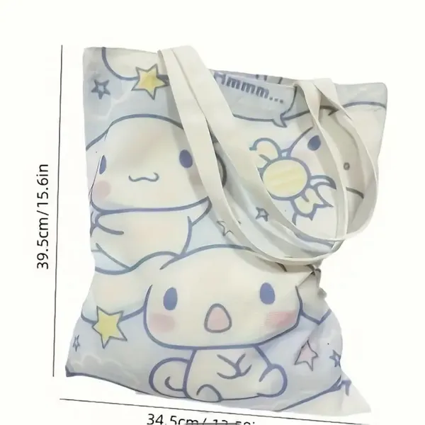 Hello Kitty Canvas Tote Bag - Shoulder Bag with A4 Folder - Image 2